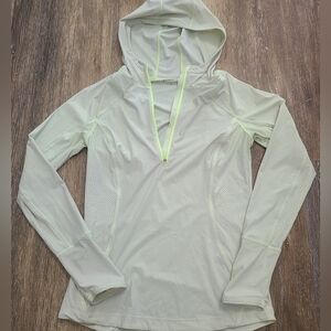 Athleta Pacifica Hybrid Half Zip Hooded Runners Top Womens Size Med